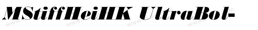 MStiffHeiHK UltraBol字体转换